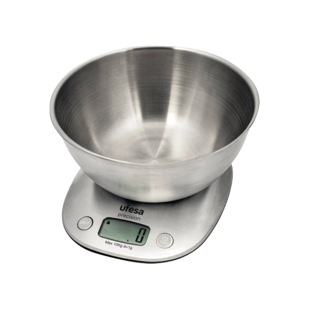 BASCULA DE COCINA UFESA 1 A 10K. ACERO INOX P-BC1700