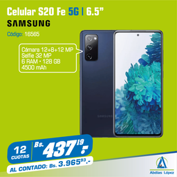 [I-16565] CELULAR S20 FE 128GB SAMSUNG P-SM-G780F/DS