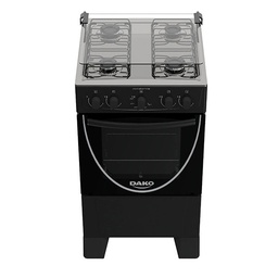 [I-17797] COCINA DAKO MERCURI 4 HORNILLAS NEGRO BRASIL P-300001207