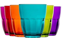 [I-11897] VASO ERCOLE VINO 23CL COLORES SURTIDOS C/ 6 UN. P-387140J0